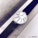 Perfect Replica Piaget Limelight Twice White Roman Dial Stainless Steel Diamond Bezel Watch